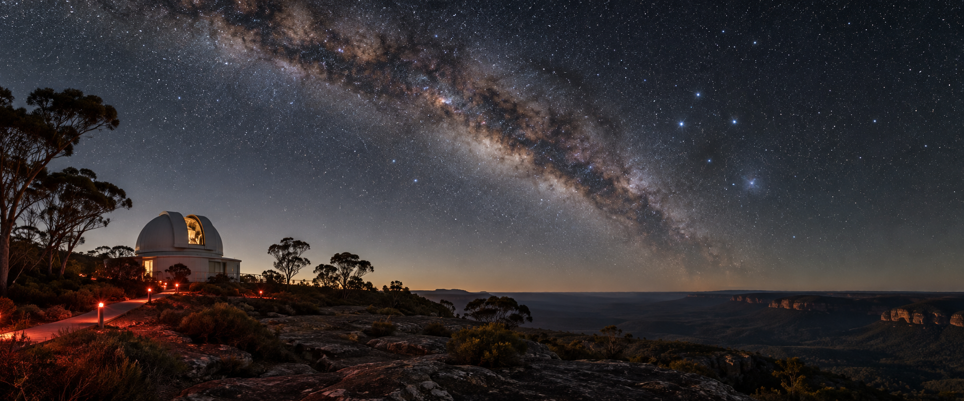 Australian observatory beneath the Milky Way